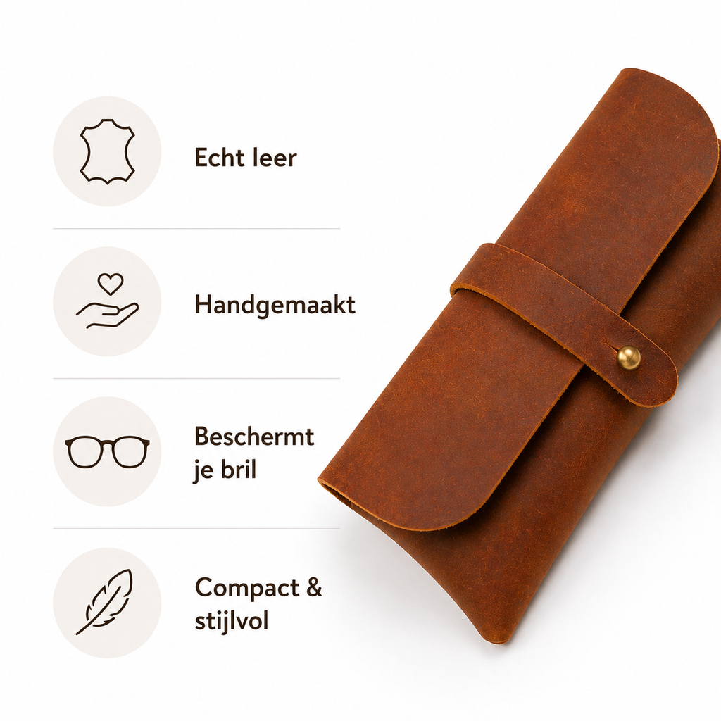 Handgemaakt Leren Etui – 6 kleur opties | Personaliseerbaar