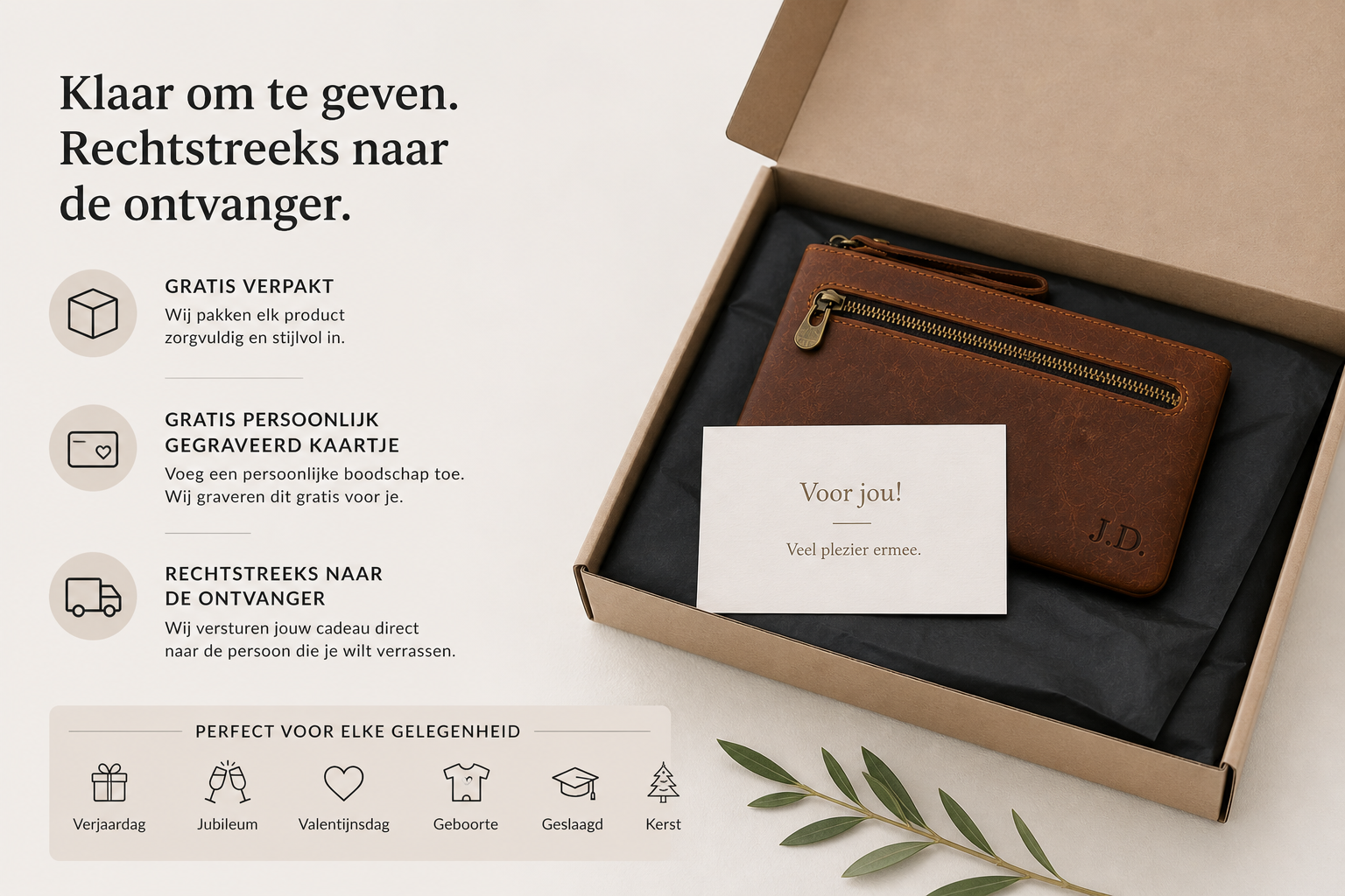 Handgemaakt Leren Etui – 6 kleur opties | Personaliseerbaar