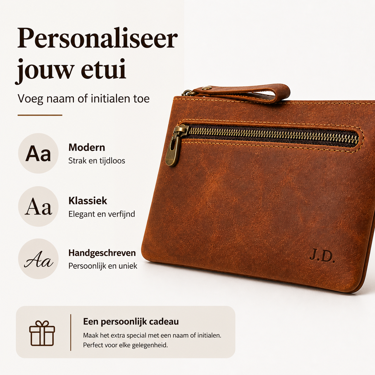 Leren Etui – Gepersonaliseerd & Handgemaakt