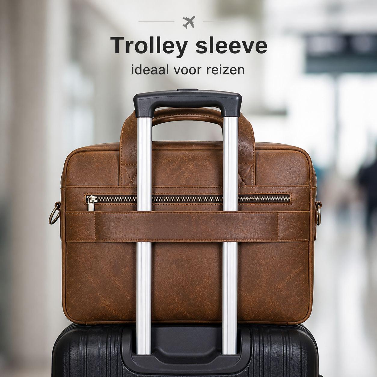 Leren Business Tas – Met Naam of Initialen