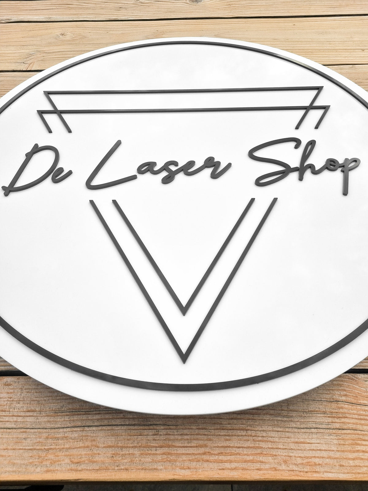 Acryl bedrijfslogobord met 3D-logo – 3