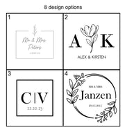 Houten theedoos voor huwelijk of jubileum – 8 ontwerpen – origineel product- en uitvoeringsvoorbeeld 2