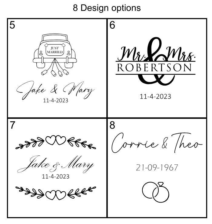 Houten theedoos voor huwelijk of jubileum – 8 ontwerpen – origineel product- en uitvoeringsvoorbeeld 3