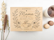 Houten theedoos voor mama met naam en boodschap – product en originele gravure