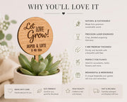 Houten plantenstekers voor je bruiloft – Let Love Grow – product- en uitvoeringsvoorbeeld 7