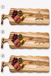 Borrelplank voor papa met persoonlijke gravure – 60 cm – uitvoering en ontwerpvoorbeeld 2