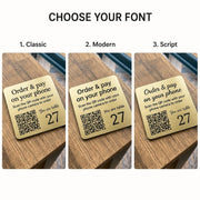 Tafelbordjes met QR-code en logo – 3