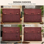 Leren laptophoes met naam of bedrijfslogo – 6