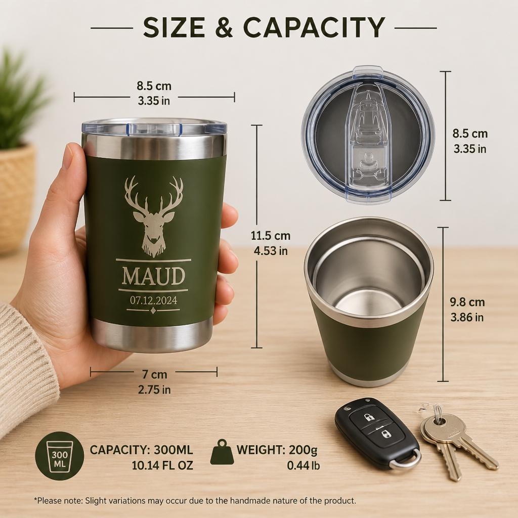 Thermosbeker 300 ml met naam of eigen logo – productfoto 4
