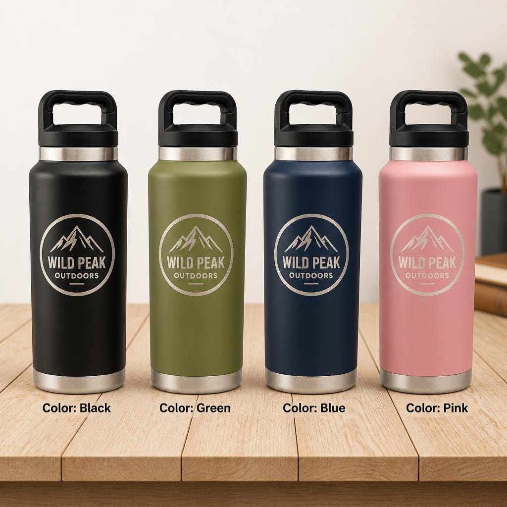 Thermosfles 1,1 liter met naam of eigen logo – productfoto 5