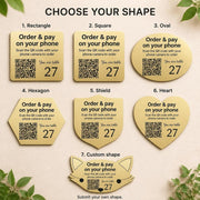 Tafelbordjes met QR-code en logo – 5