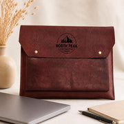 Leren laptophoes met naam of bedrijfslogo – 1
