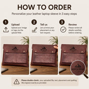 Leren laptophoes met naam of bedrijfslogo – 5