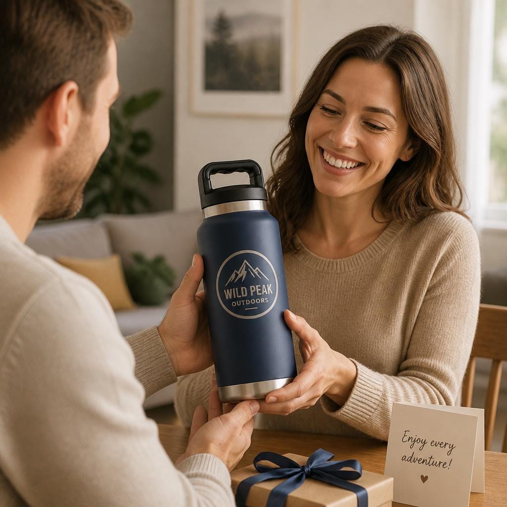 Thermosfles 1,1 liter met naam of eigen logo – productfoto 2