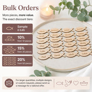 Houten vis naamkaartjes voor doop en communie – product- en ontwerpvoorbeeld 7