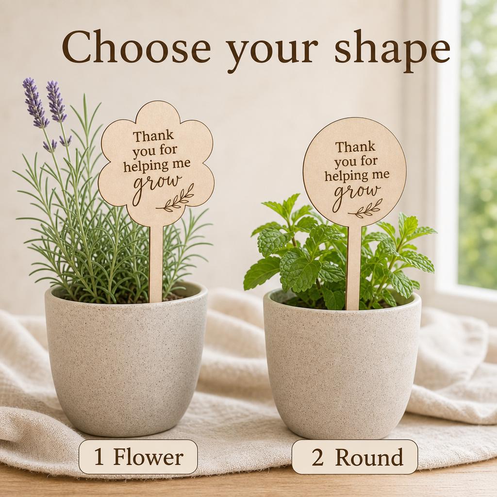Houten plantensteker voor juf of meester – productfoto 4