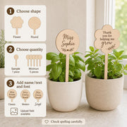 Houten plantensteker voor juf of meester – productfoto 7