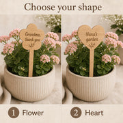 Houten plantensteker met naam voor mama of oma – productfoto 4