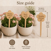 Houten plantensteker met naam voor mama of oma – productfoto 8