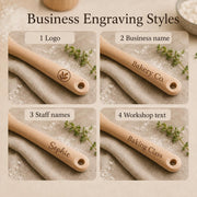 Houten lepels met logo op het handvat – 3