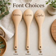 Houten lepel met gravure op de lepelkop – productfoto 4