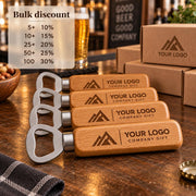 Houten flesopeners met bedrijfslogo – 3