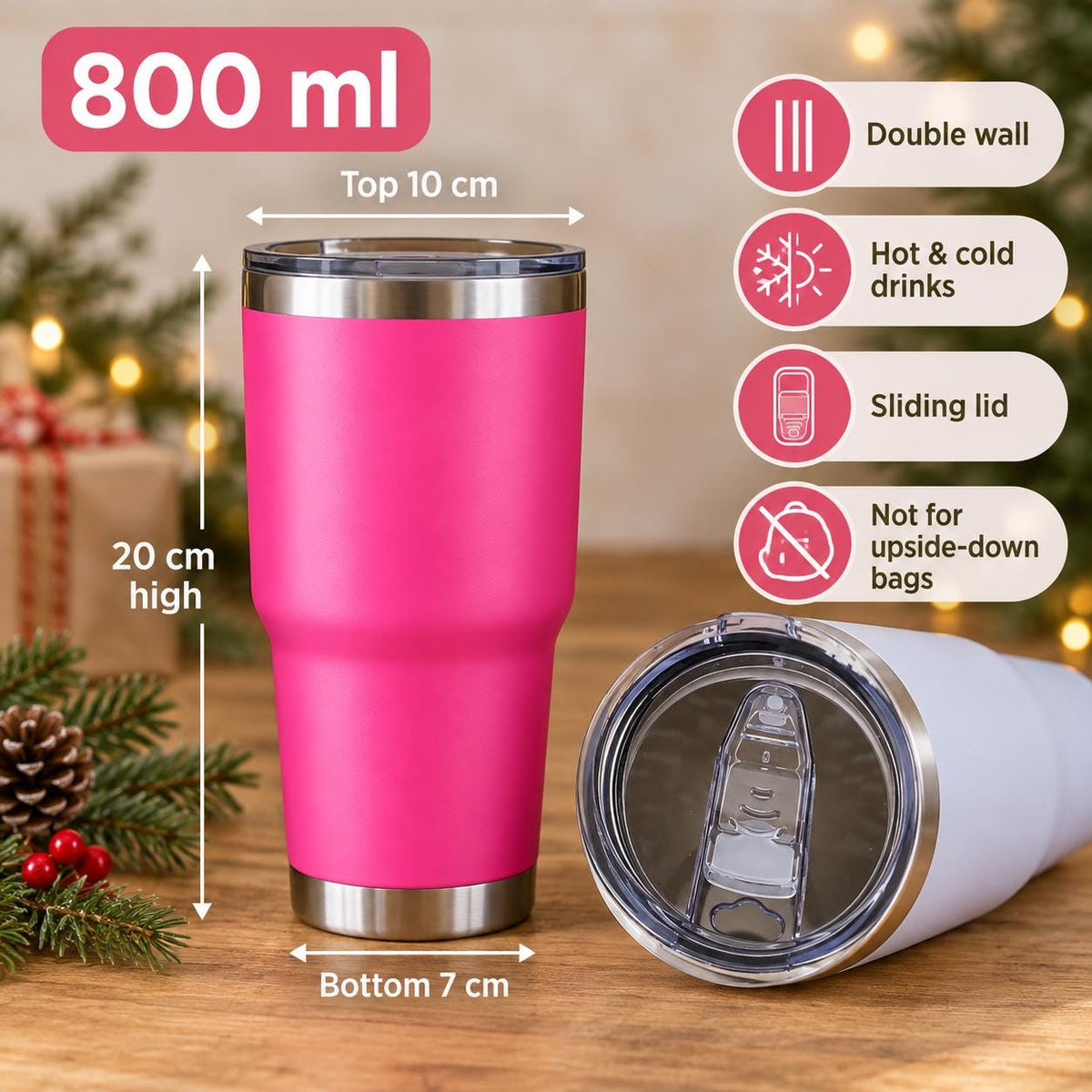 Kerstbeker met naam – 800 ml – origineel product- en uitvoeringsvoorbeeld 4