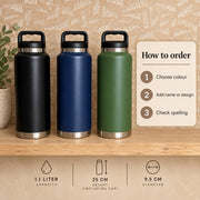 Waterfles 1,1 liter met handgreep en naam – 5