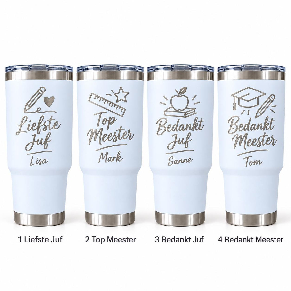 Thermosbeker voor juf of meester met naam – 800 ml – productfoto 2