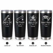 Zwarte thermosbeker voor juf of meester – 500 ml – productfoto 2