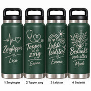 Grote waterfles als zorgbedankje – 1,1 liter – origineel product- en uitvoeringsvoorbeeld 2
