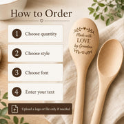 Houten lepel met gravure op de lepelkop – productfoto 6
