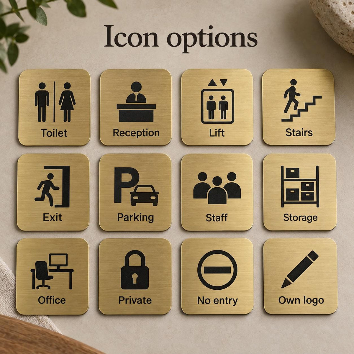 Deurbordjes met pictogram en tekst – 3