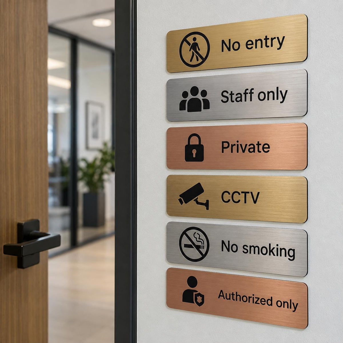 Toegangs- en informatieborden met gravure – 1