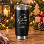 Zwarte kerstbeker met naam – 500 ml – origineel product- en uitvoeringsvoorbeeld 1