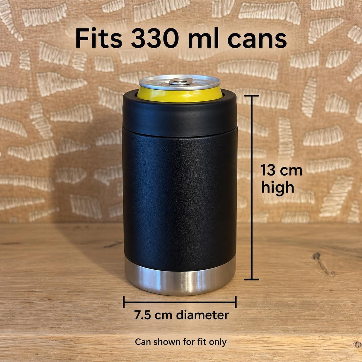 Blikkoeler voor juf of meester met naam – 330 ml – productfoto 5