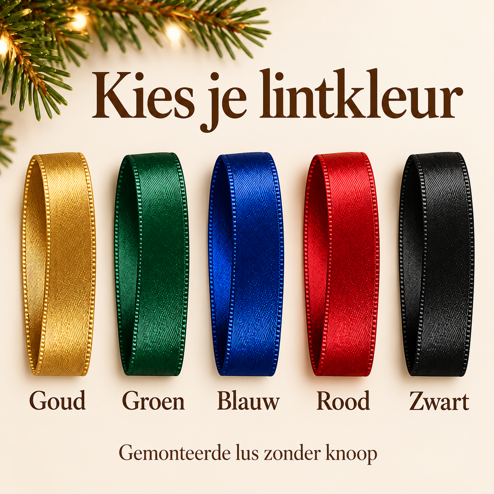 Digitale visualisatie: Vijf lintkleuren, lus zonder knoop