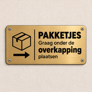 Digitale visualisatie: Pakketbordje met eigen bezorginstructie