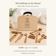 Houten dokterskoffertje — Formaat en speelaccessoires